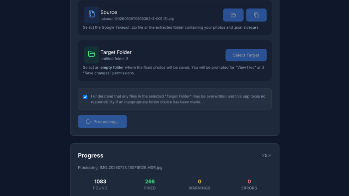 Google Photos Sidecar Fixer